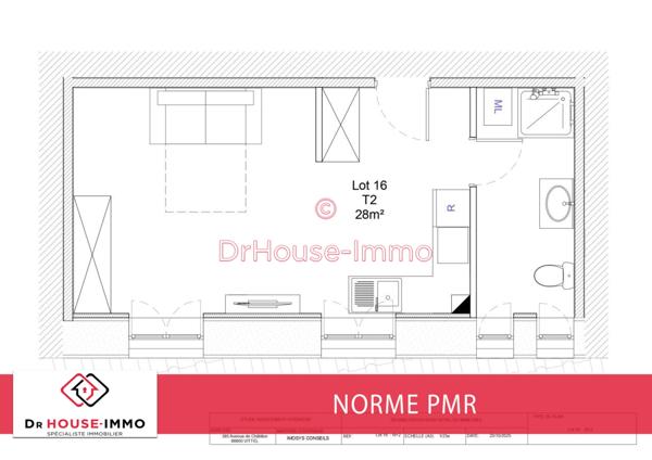 Appartement à vendre 1 pièce de 28 m²
