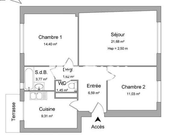 Location Appartement 3 pièces 69.85 m² - 6 RUE SPIELMANN Strasbourg 67000