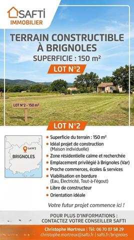 Terrain à bâtir proche de Brignoles, villas R+1