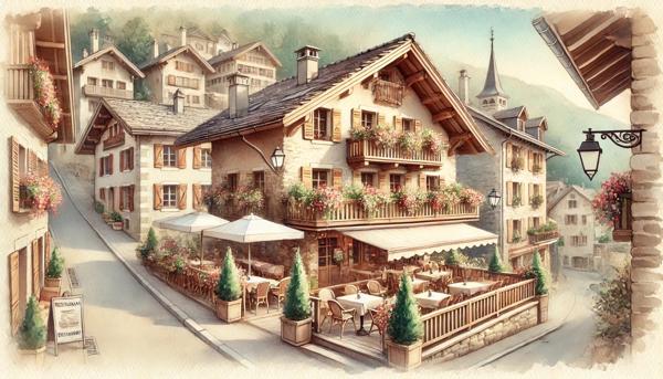 Restaurant coeur de village bord du lac d'Annecy