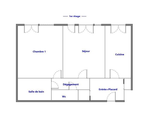 Paris (75016) Grand 2 pièces lumineux avec 2 balcons