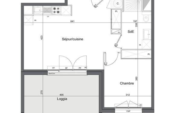 Appartement à vendre    2 pièces • 44,53 m2 Mérignac
