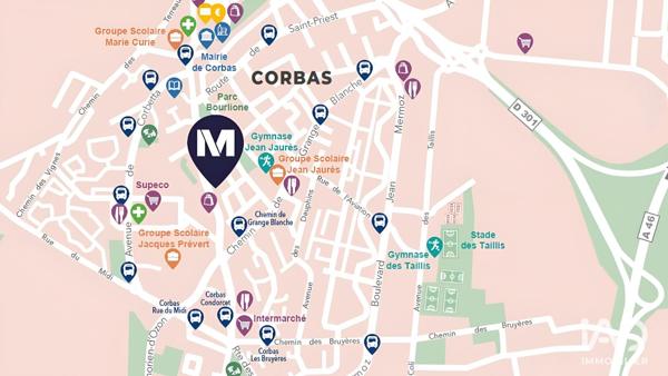 Appartement à vendre 2 pièces 45 m² Corbas