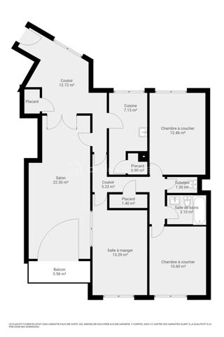 Appartement de 91,77 m²