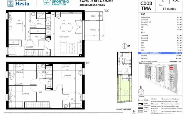 Maison à vendre    5 pièces • 112,30 m2 Messanges