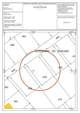 Vente terrain à Batir viabilisé 57220 Boulay