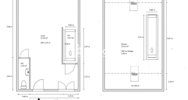 Location Local commercial 2 pièces 62.4 m² - Bonneuil-en-france 95500