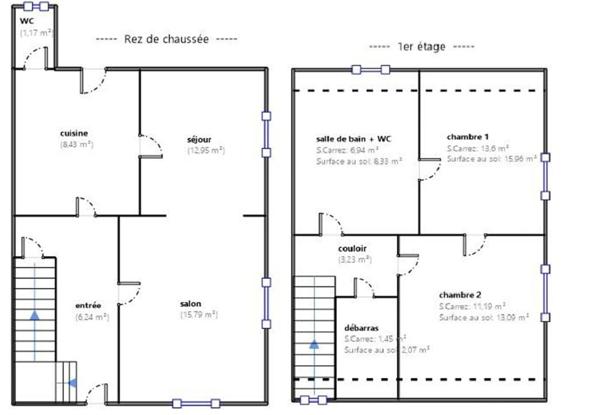 90000 BELFORT - MAISON 4 PIECES - 2/3 CHAMBRES - JARDIN - POSSIBILITE CREATION 2 APPARTEMENTS