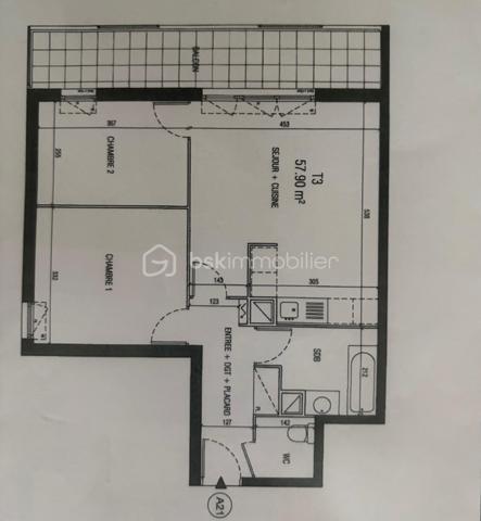 Appartement de 58 m²