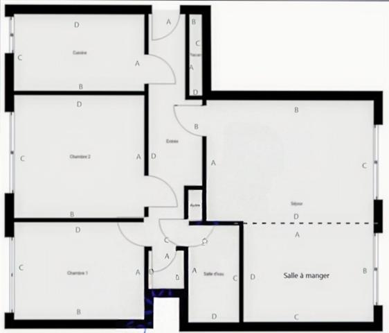 Vanves- A vendre appartement 4 pièces-65,45m2-Parfait état-4ème étage avec ascenseur-lumineux-5mn à pied métro L13