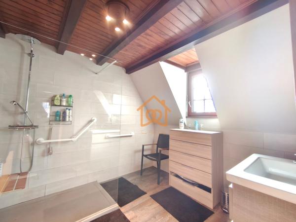 En exclusivité Jolie Maison de 150m² au sol à HOLTZHEIM avec piscine chauffée, climatisation sur 7 ares de terrain