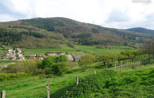 Terrain viabilisé de 1300 m2 sur Satillieu