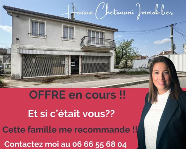 Centre-ville d'Igny Local commercial + F4 + Terrain constructible de 665 m² ? Projet collectif possible !