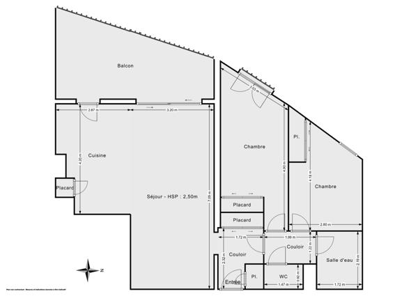 T3 lumineux 70 m² – Terrasse 15 m² et garage Box