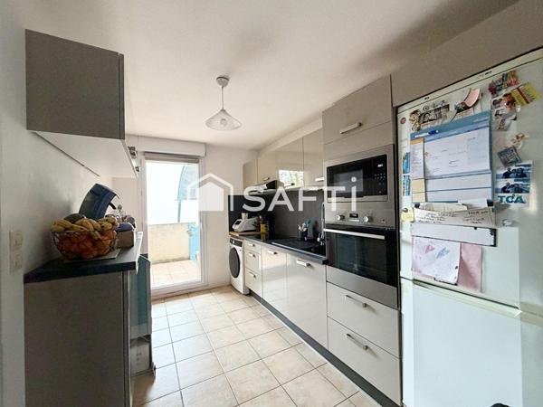 Aucamville - Apt T4, 79m² + 2 parking + cave.