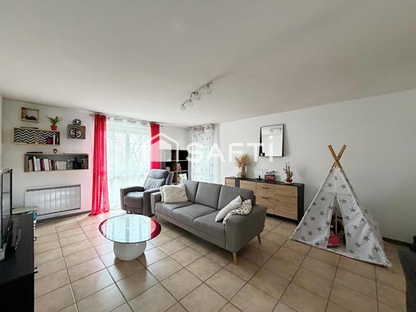 Aucamville - Apt T4, 79m² + 2 parking + cave.