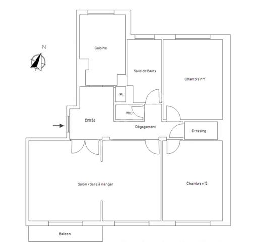 Asnieres Becon/Flachat 4 pieces 78 avec balcon et box