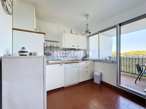 Plage Sud Dans résidence en première ligne Studio cabine avec terrasse