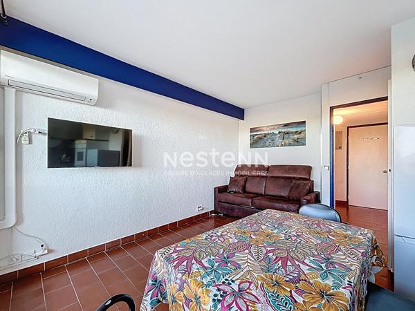 Plage Sud Dans résidence en première ligne Studio cabine avec terrasse