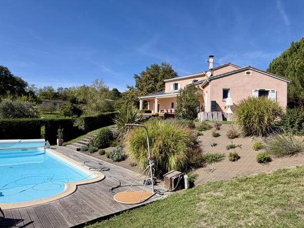 Villeneuve-sur-Lot (47300) Aux portes de Villeneuve-sur-Lot - Villa moderne d'environ 176 m2, 5 chambres avec piscine et vue dominante
