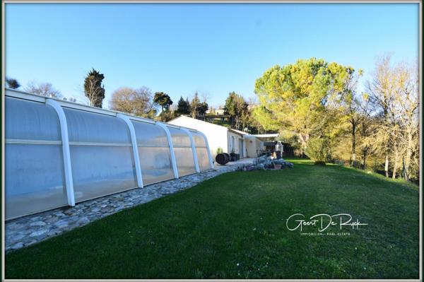 BELVEZE-DU-RAZES proche: Villa T5 PP avec Vue Panoramique, Piscine et Terrain de 4500m²