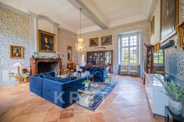 Haut Anjou - Château XVIIe classé MH avec dépendances, parc 18ha (5ha de plus en option) rivière, éc