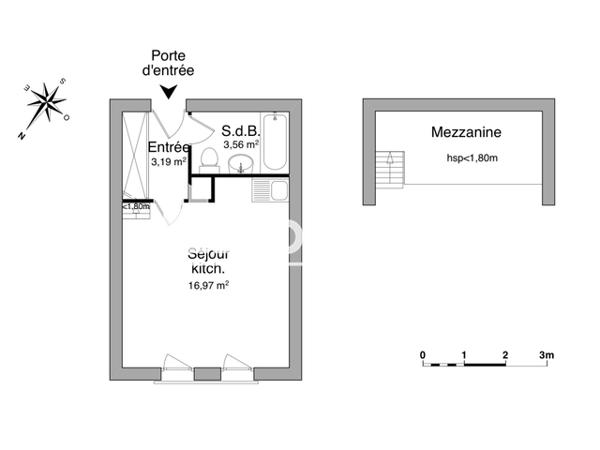 Location Studio 23.72 m² - RESIDENCE PORTE ROYALE APPART 28 - 25 RUE DE DOMPIERRE La Rochelle 17000