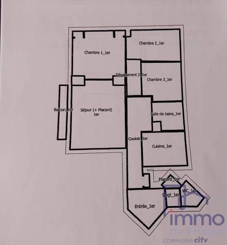 Appartement 4 pièces                                        - 43000 Le Puy-en-Velay Réf : 2828-CIFVFOREZVELAY