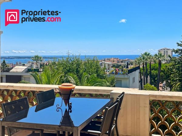 Cannes : Appartement bourgeois, terrasse vue mer et extension possible