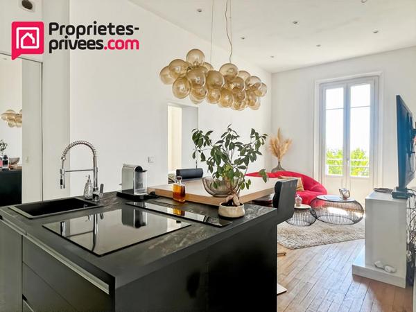 Cannes : Appartement bourgeois, terrasse vue mer et extension possible