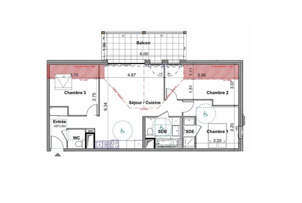 EXCLUSIVITE A 15 mn d'EVIAN T4 77 m² dernier étage vue lac panoramique, garage et stationnement (74500)