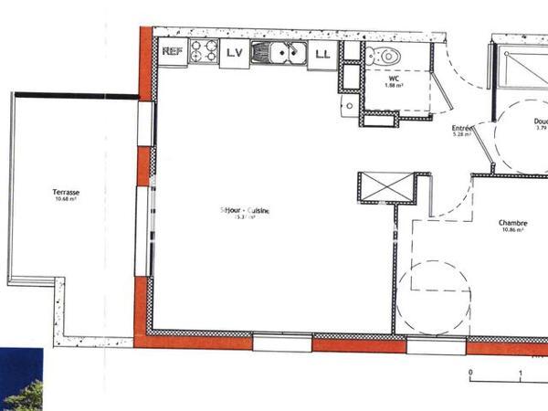 Location Appartement 2 pièces 47.18 m² - 87 AVENUE PROFESSEUR TIXIER Bourgoin Jallieu 38300