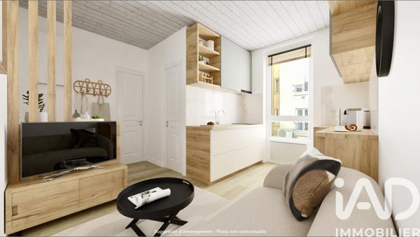 Appartement à vendre 2 pièces 21,82 m² Paris 15