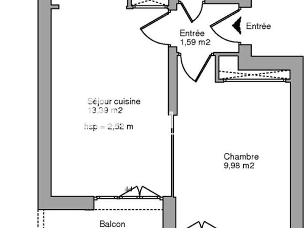 Location Appartement 2 pièces 27.15 m² - 43 RUE DE TAULIS Perpignan 66100