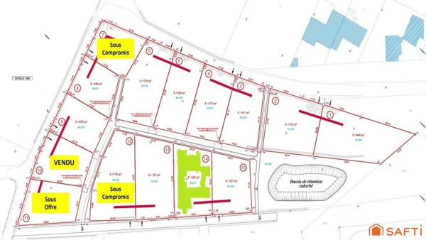 Terrain de 622 m² viabilisée (lot 14) – Le Puy