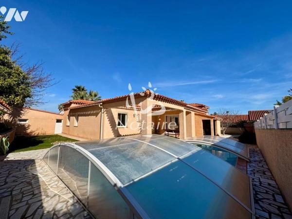 VILLENEUVE-DE-LA-RAHO – Maison de plain-pied 4 faces avec piscine