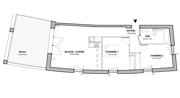 Appartement à vendre 3 pièces 65 m² Montpellier