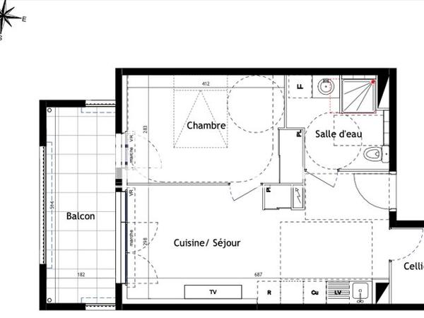 Location Appartement 2 pièces 42.2 m² - 90 CHEMIN DU MAS DE TESTE Nimes 30000