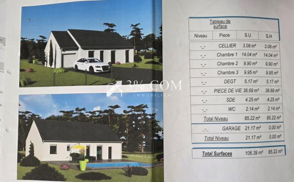 Maison 1 pièce(s) 3 chambre(s) 85.22 m²