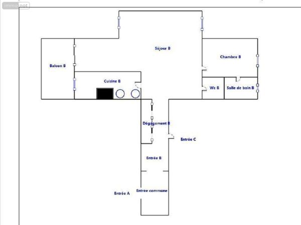 Appartement à vendre à Bordeaux en Gironde (33000), ref : 33010/186   
Croix Blanche