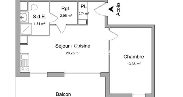 Location Appartement 2 pièces 41.64 m² - Clermont-ferrand 63100
