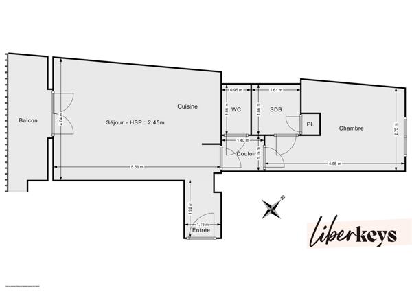 T2 41m² immeuble récent balcon et parking à Drancy 93700