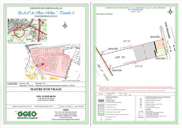 “ Terrain constructible totalement viabilisé – Cadre sécurisé à 20 min de Bordeaux”