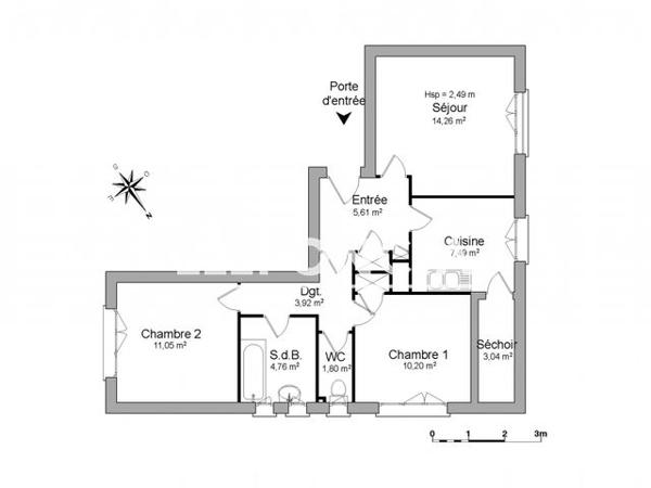 Location Appartement 3 pièces 59.1 m² - 6 RUE MICHEL ANGE NANTES Nantes 44300