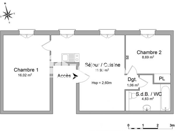 Location Appartement 3 pièces 50.53 m² - 9 AV GEORGES ET VALENTIN LEMOINE Limoges 87100