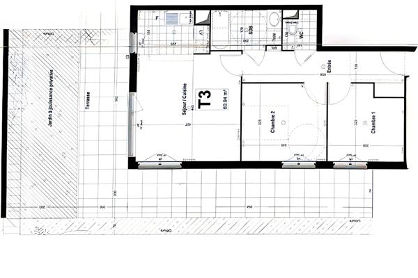 Appartement à vendre 3 pièces 61 m² Châtenay-Malabry