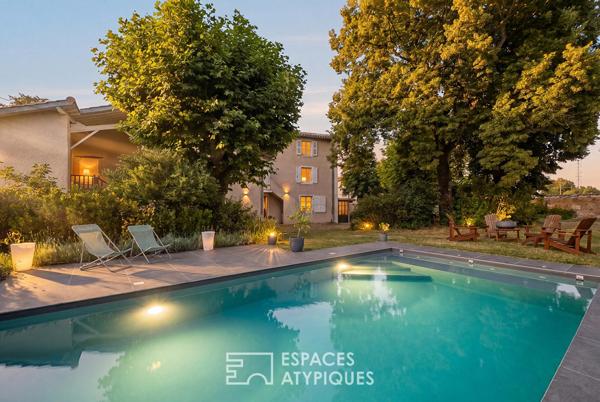 Ancienne ferme restaurée avec piscine proche de Vienne