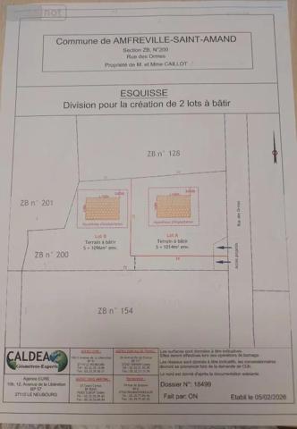 Achat - Terrain à bâtir Amfreville-Saint-Amand 27370 1014 m 2