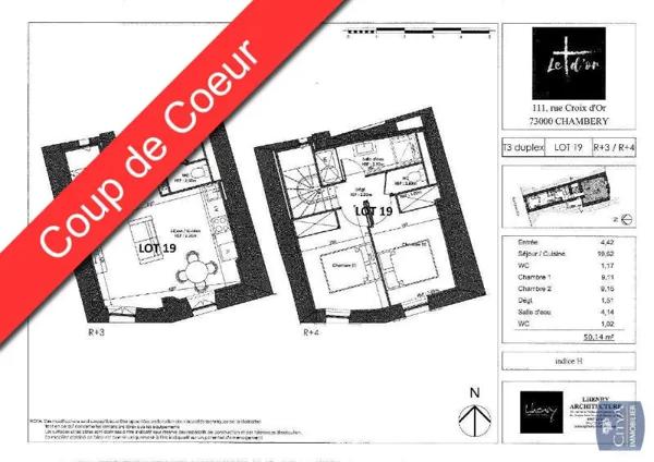 Appartement à louer 3 pièces 48.91m² Chambéry (73000)