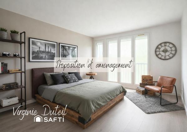 Dernier étage – 5 pièces lumineux de 82 m² – 3 chambres – Résidence verdoyante avec parking